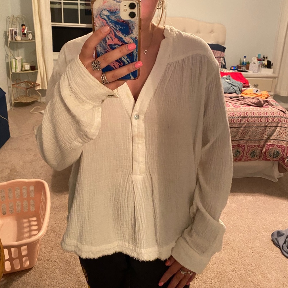 White Free People Blouse